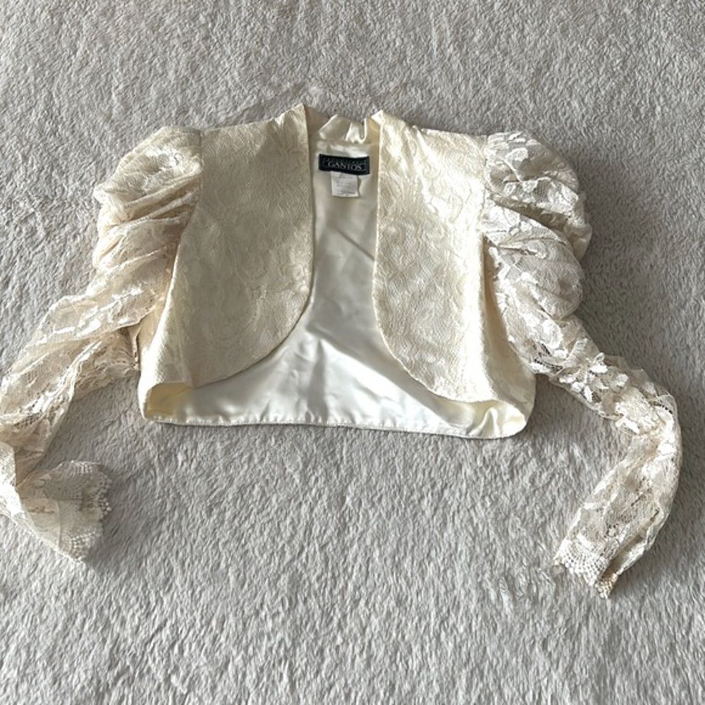 Vintage Gantos cropped lace bubble sleeve jacket - Picture 5 of 16